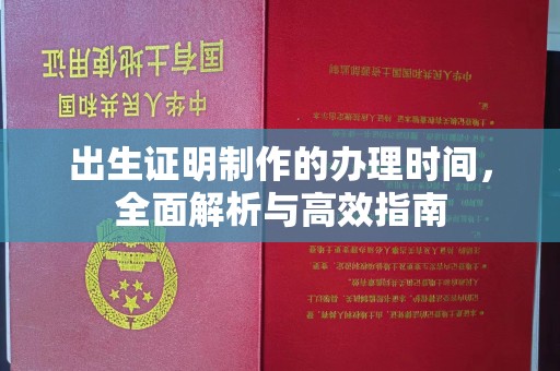 平顶山出生证明制作的办理时间，全面解析与高效指南