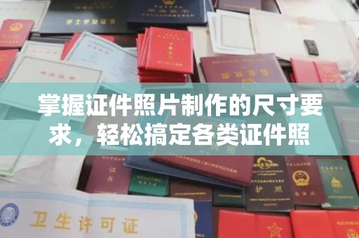 杂多掌握证件照片制作的尺寸要求，轻松搞定各类证件照
