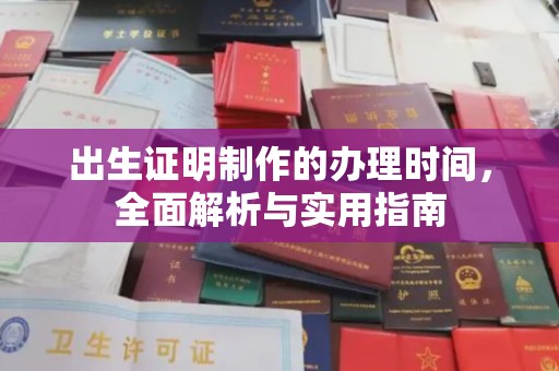 泸县出生证明制作的办理时间，全面解析与实用指南